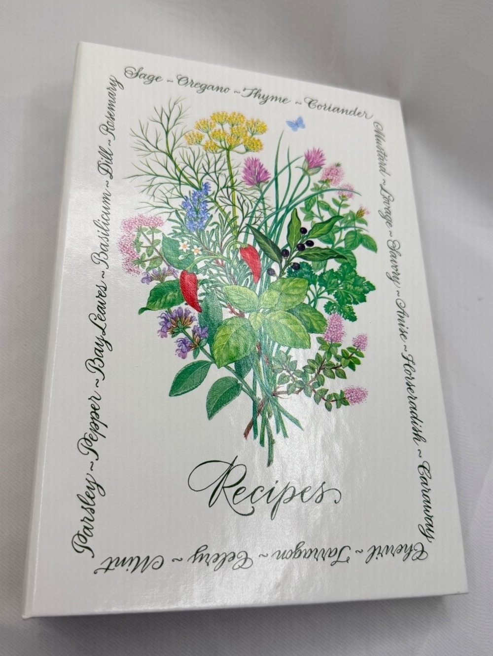 1995 Vintage Hallmark Herbs Recipe Keeper Organizer Album in Original Box